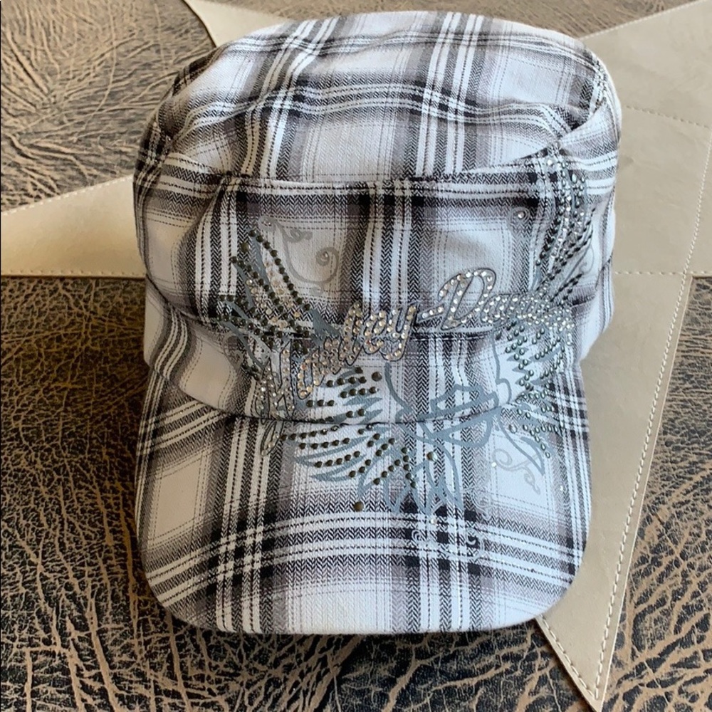 Harley Davidson Embellished Flat Top Cap
